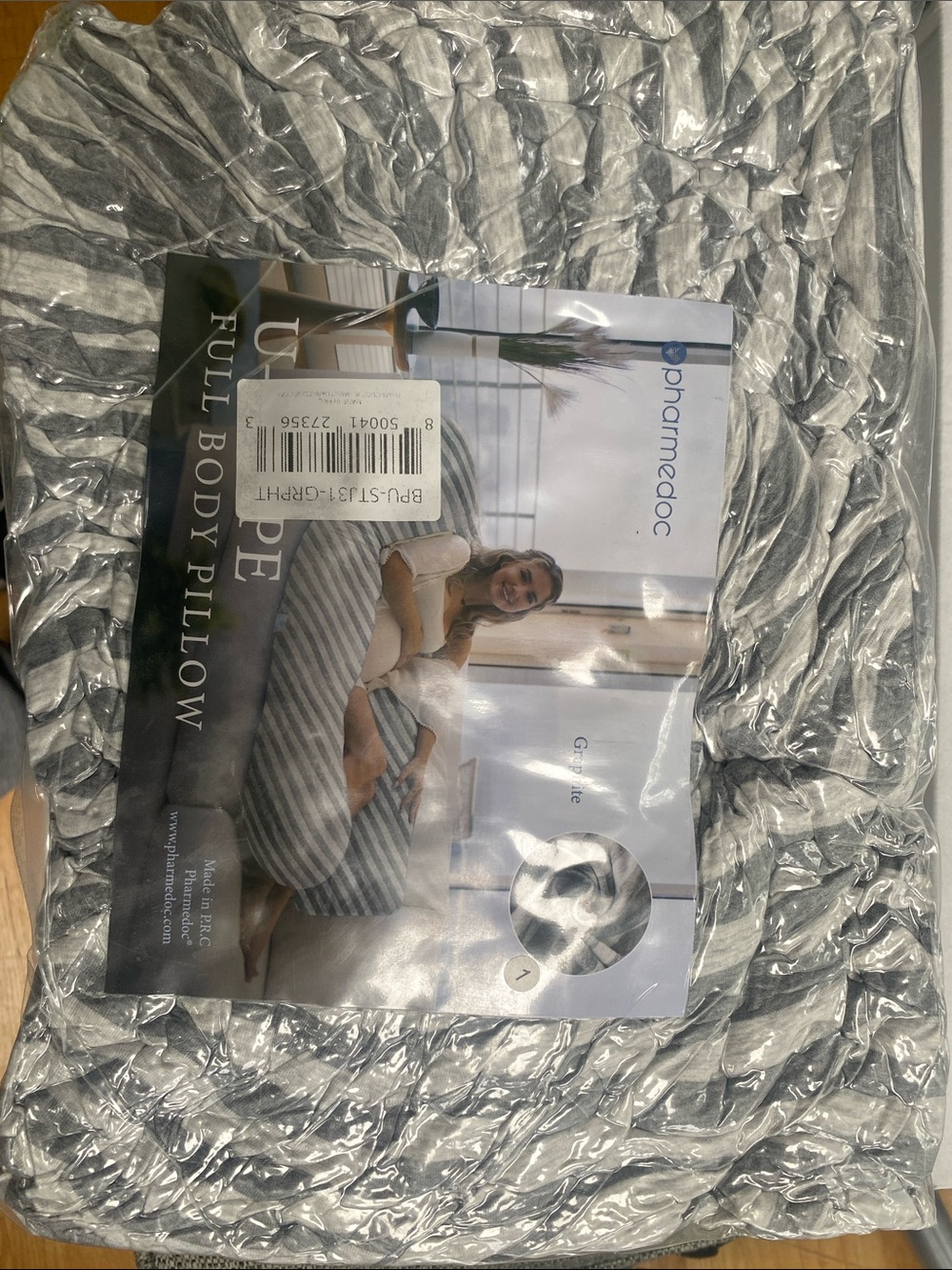 Pharmaco Full Body Pillow - Gray Striped